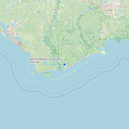 White Beach, East Bay, Florida map