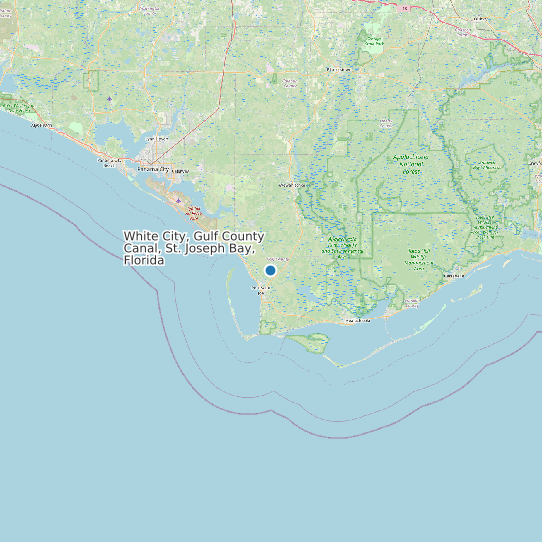 Map of White City, Gulf County Canal, St. Joseph Bay, Florida Tide Prediction Station