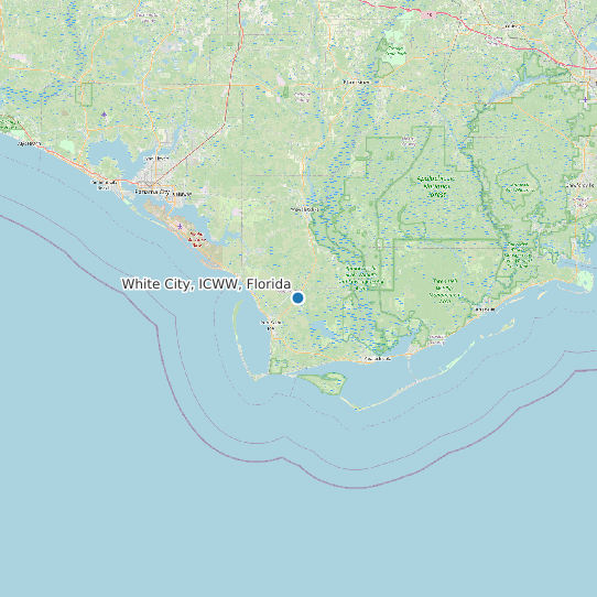 White City, ICWW, Florida map