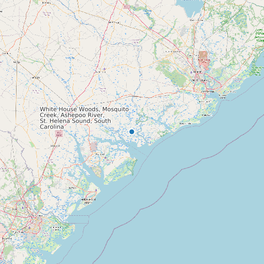 White House Woods, Mosquito Creek, Ashepoo River, St. Helena Sound, South Carolina map