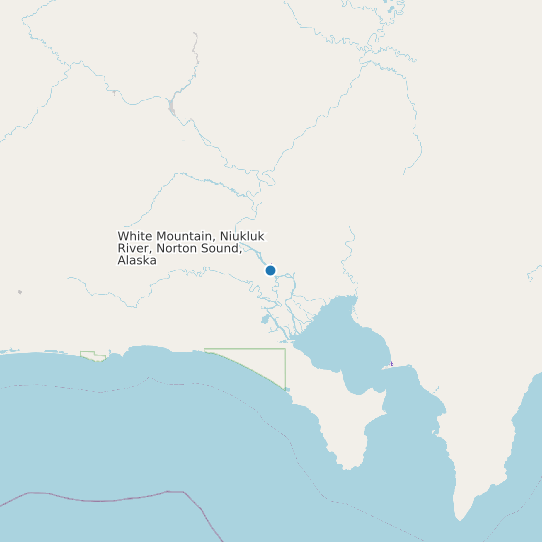Map of White Mountain, Niukluk River, Norton Sound, Alaska Tide Prediction Station