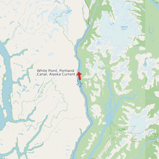 Map of White Point, Portland Canal, Alaska Current Prediction Station