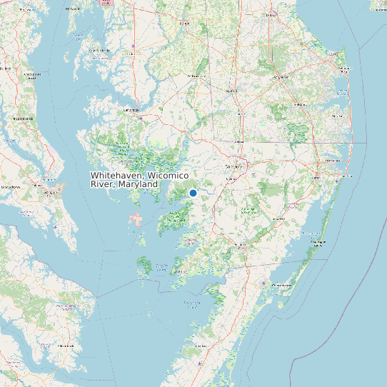 Whitehaven, Wicomico River, Maryland map