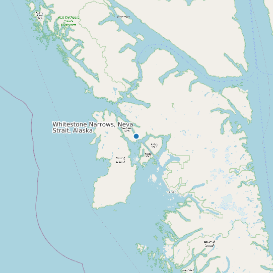 Whitestone Narrows, Neva Strait, Alaska map