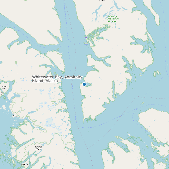 Whitewater Bay, Admiralty Island, Alaska map