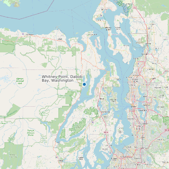 Map of Whitney Point, Dabob Bay, Washington Tide Prediction Station