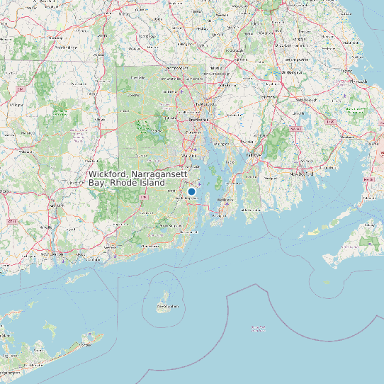 Wickford, Narragansett Bay, Rhode Island map