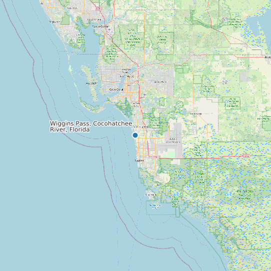 Map of Wiggins Pass, Cocohatchee River, Florida Tide Prediction Station