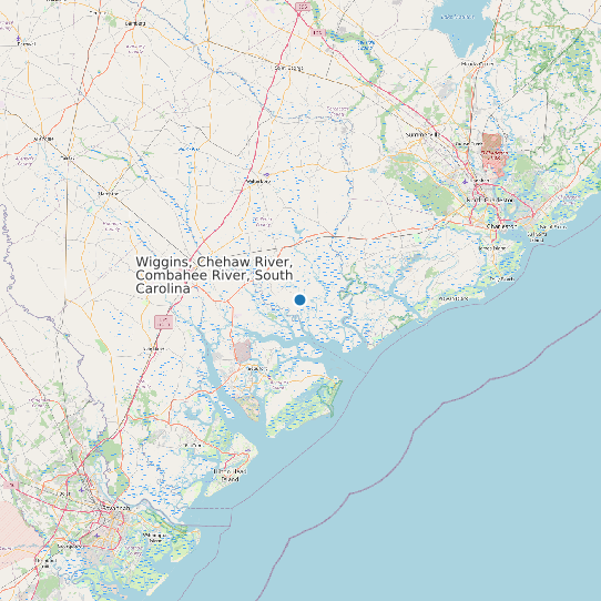 Map of Wiggins, Chehaw River, Combahee River, South Carolina Tide Prediction Station