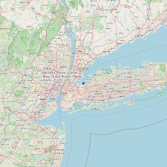 Willets Point, Little Bay, East River, New York map