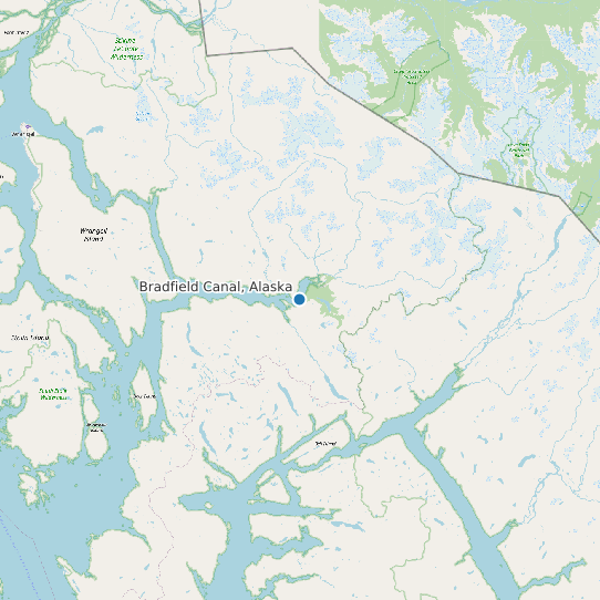 Bradfield Canal, Alaska map