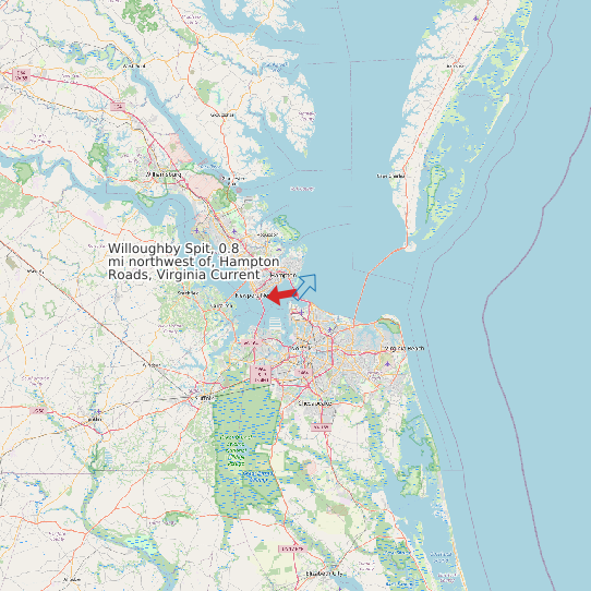 Willoughby Spit, 0.8 mi northwest of, Hampton Roads, Virginia Current map