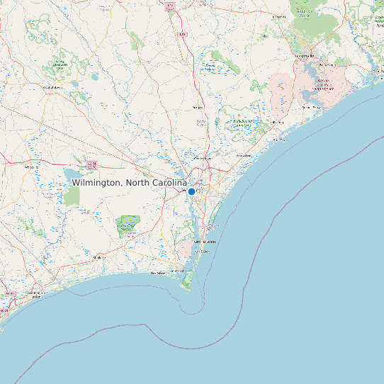 Wilmington, North Carolina map
