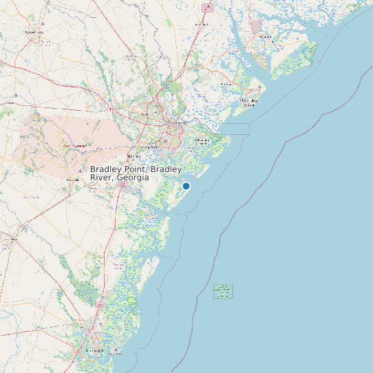 Bradley Point, Bradley River, Georgia map