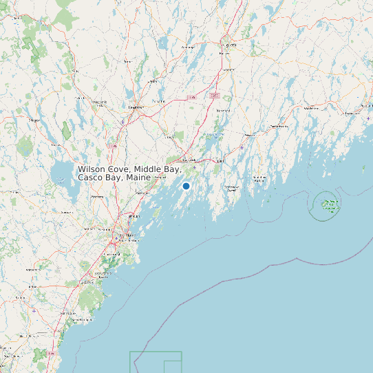 Wilson Cove, Middle Bay, Casco Bay, Maine map