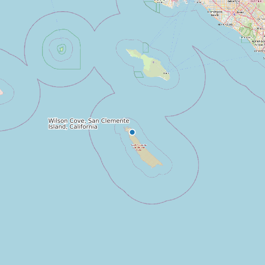 Wilson Cove, San Clemente Island, California map