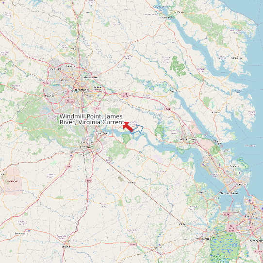Windmill Point, James River, Virginia Current map