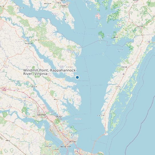 Windmill Point, Rappahannock River, Virginia map