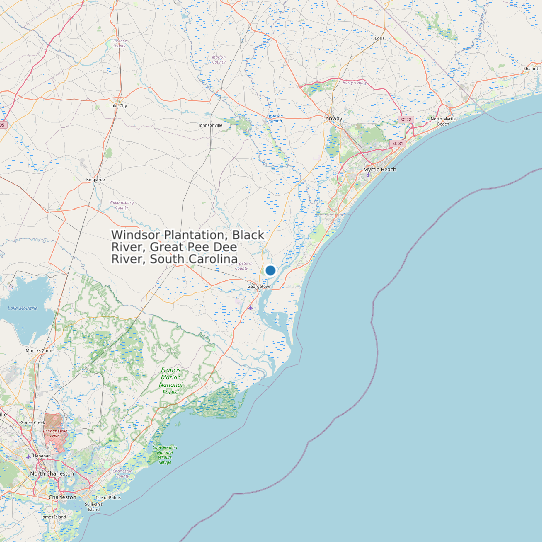 Windsor Plantation, Black River, Great Pee Dee River, South Carolina map
