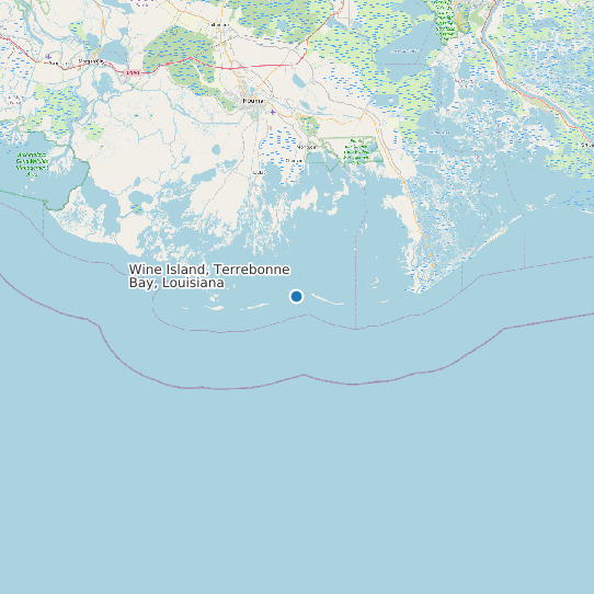Wine Island, Terrebonne Bay, Louisiana map