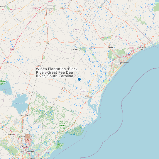 Winea Plantation, Black River, Great Pee Dee River, South Carolina map