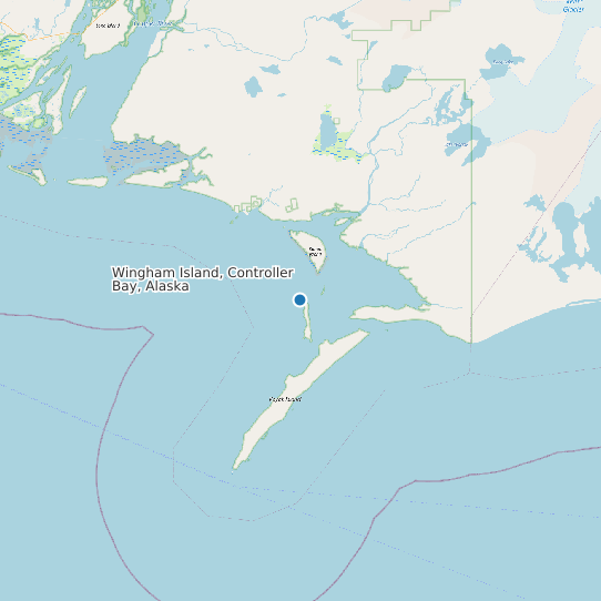 Wingham Island, Controller Bay, Alaska map