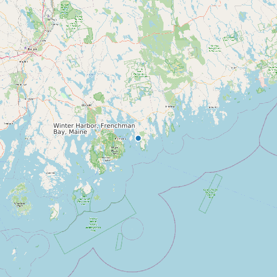 Map of Winter Harbor, Frenchman Bay, Maine Tide Prediction Station