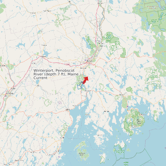 Winterport, Penobscot River (depth 7 ft), Maine Current map