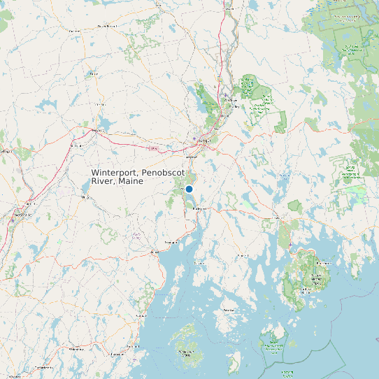 Map of Winterport, Penobscot River, Maine Tide Prediction Station