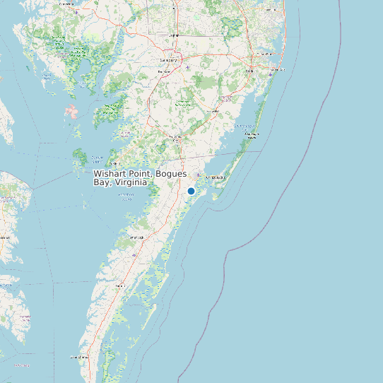 Wishart Point, Bogues Bay, Virginia map