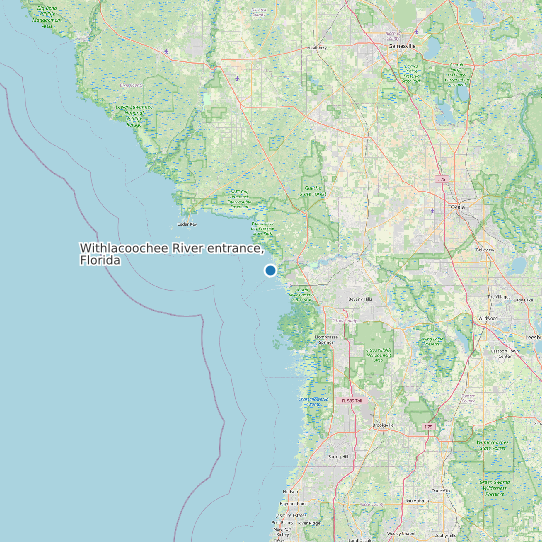 Withlacoochee River entrance, Florida map