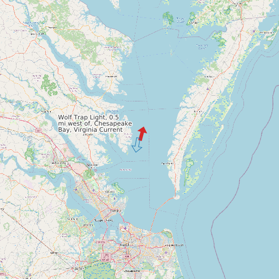 Wolf Trap Light, 0.5 mi west of, Chesapeake Bay, Virginia Current map