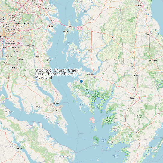 Woolford, Church Creek, Little Choptank River, Maryland map