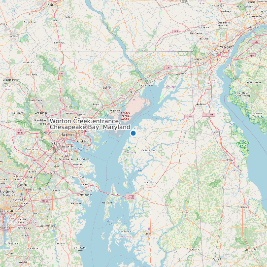 Worton Creek entrance, Chesapeake Bay, Maryland map