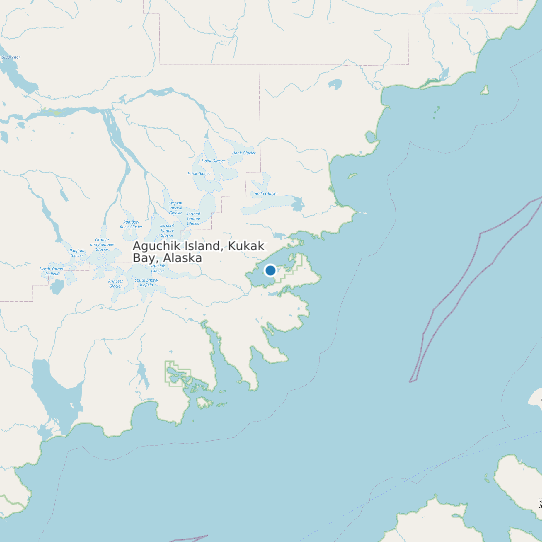 Aguchik Island, Kukak Bay, Alaska map
