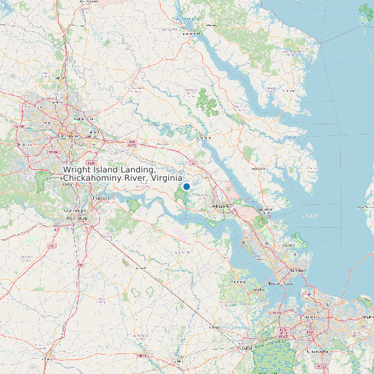 Map of Wright Island Landing, Chickahominy River, Virginia Tide Prediction Station