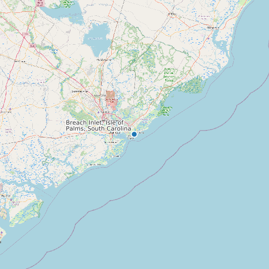 Breach Inlet, Isle of Palms, South Carolina map