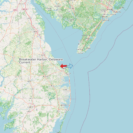 Breakwater Harbor, Delaware Current map