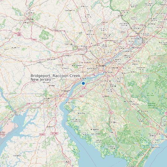 Bridgeport, Raccoon Creek, New Jersey map