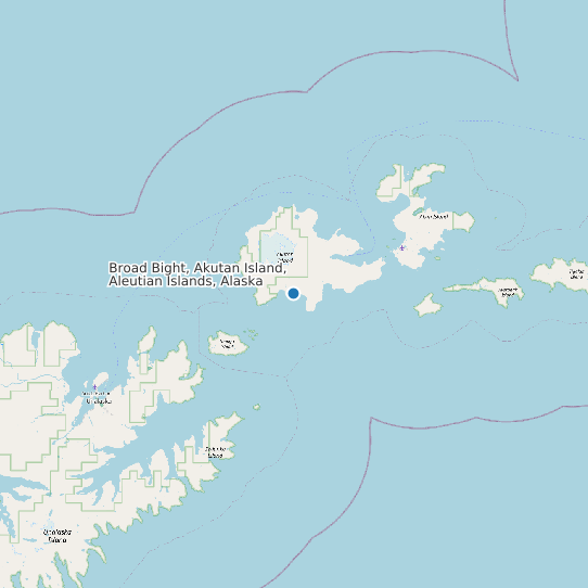 Map of Broad Bight, Akutan Island, Aleutian Islands, Alaska Tide Prediction Station