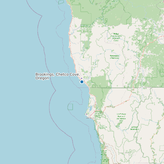 Brookings, Chetco Cove, Oregon map