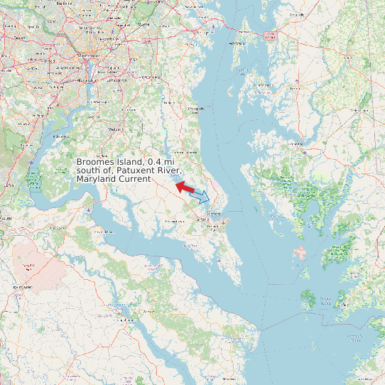 Broomes Island, 0.4 mi south of, Patuxent River, Maryland Current map