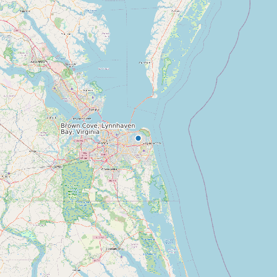 Brown Cove, Lynnhaven Bay, Virginia map