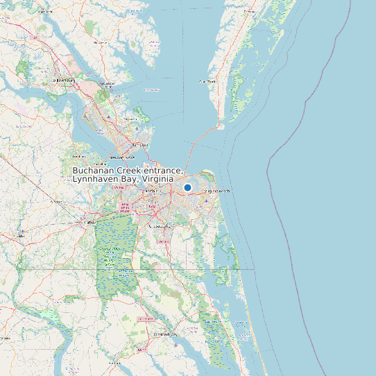 Buchanan Creek entrance, Lynnhaven Bay, Virginia map