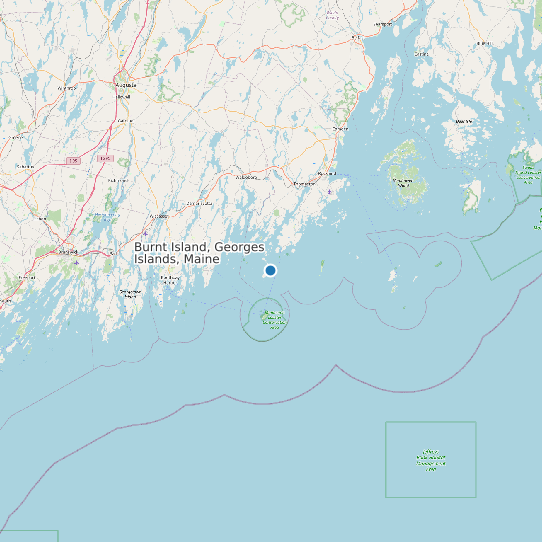 Map of Burnt Island, Georges Islands, Maine Tide Prediction Station