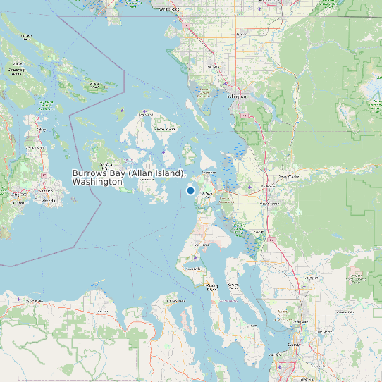 Burrows Bay (Allan Island), Washington map