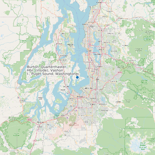 Map of Burton, Quartermaster Hbr. (inside), Vashon I., Puget Sound, Washington Tide Prediction Station