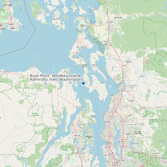 Bush Point, Whidbey Island, Admiralty Inlet, Washington map