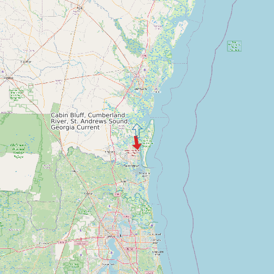 Cabin Bluff, Cumberland River, St. Andrews Sound, Georgia Current map