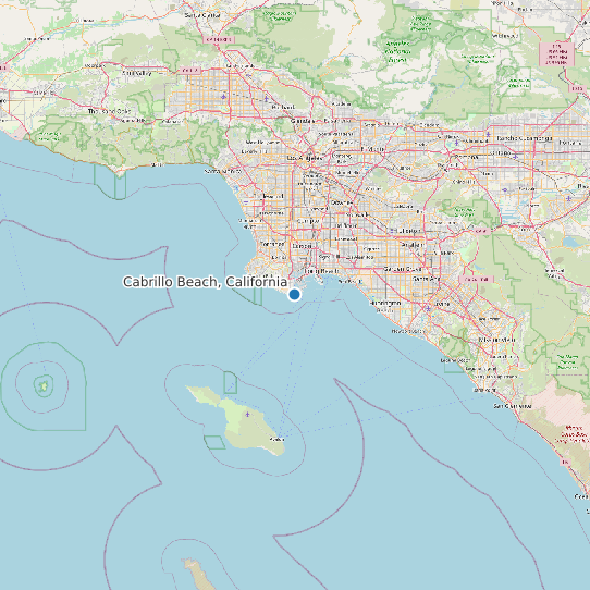 Cabrillo Beach, California map